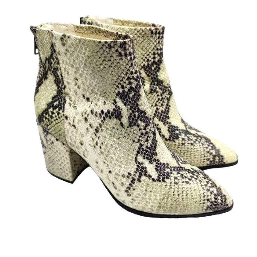 Steve Madden Jillian Python Snake Print Go-Go Boo… - image 1